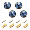 thumbnail image 1 of Yayeee 8 Pack Cabinet Knobs with Screws Round Zinc Drawer Pulls for Kitchen, Wolves Moon, 1 of 9