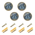 thumbnail image 1 of Yayeee 8 Pack Cabinet Knobs with Screws Round Zinc Drawer Pulls for Kitchen, Yellow Forest Pattern, 1 of 9