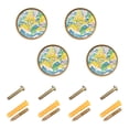 thumbnail image 1 of Yayeee 8 Pack Cabinet Knobs with Screws Round Zinc Drawer Pulls for Kitchen, Yellow Mountains, 1 of 9