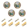 thumbnail image 1 of Yayeee 8 Pack Cabinet Knobs with Screws Round Zinc Drawer Pulls for Kitchen, Yellow Window, 1 of 9