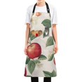 thumbnail image 1 of Yayeee Chief Kitchen Apron with Pockets for Cooking Water Resistant Unisex Adjustable Neck Strap, Apples Flower Pattern, 1 of 7