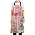 thumbnail image 1 of Yayeee Chief Kitchen Apron with Pockets for Cooking Water Resistant Unisex Adjustable Neck Strap, Brown Gingerbread House, 1 of 7