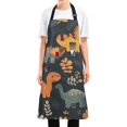 thumbnail image 1 of Yayeee Chief Kitchen Apron with Pockets for Cooking Water Resistant Unisex Adjustable Neck Strap, Cartoon Dinosaur, 1 of 7