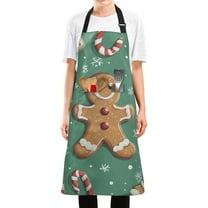 Yayeee Chief Kitchen Apron with Pockets for Cooking Water Resistant Unisex Adjustable Neck Strap, Christmas Gingerbread