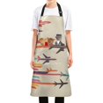 thumbnail image 1 of Yayeee Chief Kitchen Apron with Pockets for Cooking Water Resistant Unisex Adjustable Neck Strap, Flying Planes, 1 of 7