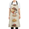 thumbnail image 1 of Yayeee Chief Kitchen Apron with Pockets for Cooking Water Resistant Unisex Adjustable Neck Strap, Red Cakes, 1 of 7
