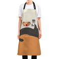 thumbnail image 1 of Yayeee Chief Kitchen Apron with Pockets for Cooking Water Resistant Unisex Adjustable Neck Strap, Sleeping Black Cat, 1 of 7