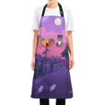 thumbnail image 1 of Yayeee Chief Kitchen Apron with Pockets for Cooking Water Resistant Unisex Adjustable Neck Strap, White Cat Walking, 1 of 7
