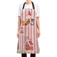 thumbnail image 1 of Yayeee Chief Kitchen Apron with Pockets for Cooking Water Resistant Unisex Adjustable Neck Strap, White Gingerbread Houses, 1 of 7