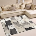 thumbnail image 1 of Yayeee Area Rugs for Living Room 5.2'x4' Non Slip Washable Bedroom Floor Carpet, Beige Cute Cats, 1 of 6