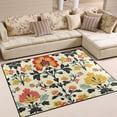 thumbnail image 1 of Yayeee Area Rugs for Living Room 5.2'x4' Indoor Non Slip Washable Bedroom Carpet, Beige Floral, 1 of 5