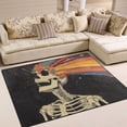 thumbnail image 1 of Yayeee Area Rugs for Living Room 5.2'x4' Indoor Non Slip Washable Bedroom Carpet, Black Skeleton, 1 of 5