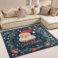 thumbnail image 1 of Yayeee Area Rugs for Living Room 5.2'x4' Non Slip Washable Bedroom Floor Carpet, Blue Christmas Santa, 1 of 6