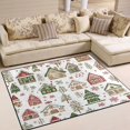 thumbnail image 1 of Yayeee Area Rugs for Living Room 5.2'x4' Non Slip Washable Bedroom Floor Carpet, Brown Christmas House, 1 of 6