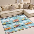 thumbnail image 1 of Yayeee Area Rugs for Living Room 5.2'x4' Non Slip Washable Bedroom Floor Carpet, Cartoon Train Pattern, 1 of 5