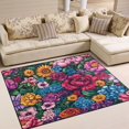 thumbnail image 1 of Yayeee Area Rugs for Living Room 5.2'x4' Non Slip Washable Bedroom Floor Carpet, Charming Floral Pattern, 1 of 5