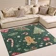 thumbnail image 1 of Yayeee Area Rugs for Living Room 5.2'x4' Non Slip Washable Bedroom Floor Carpet, Christmas Gingerbread, 1 of 5