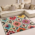 thumbnail image 1 of Yayeee Area Rugs for Living Room 5.2'x4' Indoor Non Slip Washable Bedroom Carpet, Colorful Flowers, 1 of 5