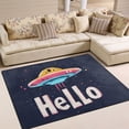 thumbnail image 1 of Yayeee Area Rugs for Living Room 5.2'x4' Indoor Non Slip Washable Bedroom Carpet, Colorful UFO, 1 of 5