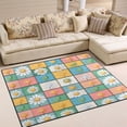 thumbnail image 1 of Yayeee Area Rugs for Living Room 5.2'x4' Non Slip Washable Bedroom Floor Carpet, Daisy Mosaic, 1 of 5
