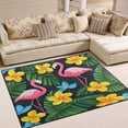 thumbnail image 1 of Yayeee Area Rugs for Living Room 5.2'x4' Non Slip Washable Bedroom Floor Carpet, Flamingo Floral Pattern, 1 of 5