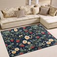 thumbnail image 1 of Yayeee Area Rugs for Living Room 5.2'x4' Non Slip Washable Bedroom Floor Carpet, Floral Raspberry Pattern, 1 of 5