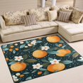 thumbnail image 1 of Yayeee Area Rugs for Living Room 5.2'x4' Non Slip Washable Bedroom Floor Carpet, Green Oranges, 1 of 5