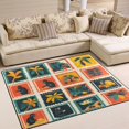 thumbnail image 1 of Yayeee Area Rugs for Living Room 5.2'x4' Non Slip Washable Bedroom Floor Carpet, Jungle Stamp, 1 of 5