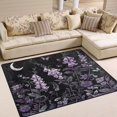 thumbnail image 1 of Yayeee Area Rugs for Living Room 5.2'x4' Non Slip Washable Bedroom Floor Carpet, Light Purple Flowers, 1 of 5
