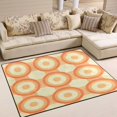 thumbnail image 1 of Yayeee Area Rugs for Living Room 5.2'x4' Non Slip Washable Bedroom Floor Carpet, Orange Circle, 1 of 5