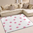 thumbnail image 1 of Yayeee Area Rugs for Living Room 5.2'x4' Non Slip Washable Bedroom Floor Carpet, Pink Polka Dots, 1 of 5