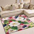 thumbnail image 1 of Yayeee Area Rugs for Living Room 5.2'x4' Non Slip Washable Bedroom Floor Carpet, Pink Raspberries, 1 of 5