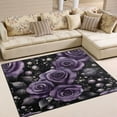 thumbnail image 1 of Yayeee Area Rugs for Living Room 5.2'x4' Non Slip Washable Bedroom Floor Carpet, Purple Roses, 1 of 6