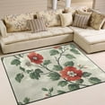 thumbnail image 1 of Yayeee Area Rugs for Living Room 5.2'x4' Indoor Non Slip Washable Bedroom Carpet, Red Floral Pattern, 1 of 6