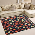 thumbnail image 1 of Yayeee Area Rugs for Living Room 5.2'x4' Non Slip Washable Bedroom Floor Carpet, Red Floral, 1 of 6