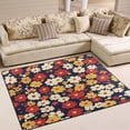 thumbnail image 1 of Yayeee Area Rugs for Living Room 5.2'x4' Non Slip Washable Bedroom Floor Carpet, Red Floral, 1 of 5