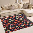 thumbnail image 1 of Yayeee Area Rugs for Living Room 5.2'x4' Non Slip Washable Bedroom Floor Carpet, Red Floral, 1 of 5
