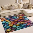 thumbnail image 1 of Yayeee Area Rugs for Living Room 5.2'x4' Non Slip Washable Bedroom Floor Carpet, Vibrant Dragon Scales Pattern, 1 of 5