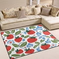thumbnail image 1 of Yayeee Area Rugs for Living Room 5.2'x4' Non Slip Washable Bedroom Floor Carpet, Vibrant Strawberries, 1 of 5