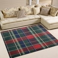 thumbnail image 1 of Yayeee Area Rugs for Living Room 5.2'x4' Non Slip Washable Bedroom Floor Carpet, Warm Tartan Mosaic, 1 of 6