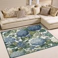thumbnail image 1 of Yayeee Area Rugs for Living Room 5.2'x4' Non Slip Washable Bedroom Floor Carpet, Watercolor Hydrangeas Pattern, 1 of 5