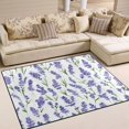 thumbnail image 1 of Yayeee Area Rugs for Living Room 5.2'x4' Non Slip Washable Bedroom Floor Carpet, Watercolor Lavender Pattern, 1 of 5