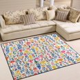 thumbnail image 1 of Yayeee Area Rugs for Living Room 5.2'x4' Non Slip Washable Bedroom Floor Carpet, Yellow Wildflower Pattern, 1 of 5