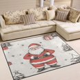 thumbnail image 1 of Yayeee Area Rugs for Living Room 6.7'x4.8' Non Slip Washable Bedroom Floor Carpet, Beige Christmas Santa, 1 of 6