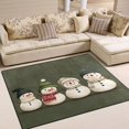 thumbnail image 1 of Yayeee Area Rugs for Living Room 6.7'x4.8' Non Slip Washable Bedroom Floor Carpet, Beige Snowmen, 1 of 5