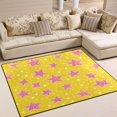 thumbnail image 1 of Yayeee Area Rugs for Living Room 6.7'x4.8' Non Slip Washable Bedroom Floor Carpet, Big Pink Stars Pattern, 1 of 5