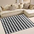 thumbnail image 1 of Yayeee Area Rugs for Living Room 6.7'x4.8' Non Slip Washable Bedroom Floor Carpet, Black and White Geometric, 1 of 6