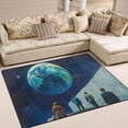 thumbnail image 1 of Yayeee Area Rugs for Living Room 6.7'x4.8' Indoor Non Slip Washable Bedroom Carpet, Blue Planet, 1 of 5