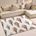thumbnail image 1 of Yayeee Area Rugs for Living Room 6.7'x4.8' Non Slip Washable Bedroom Floor Carpet, Brown Ice Cream Pattern, 1 of 5