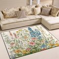 thumbnail image 1 of Yayeee Area Rugs for Living Room 6.7'x4.8' Non Slip Washable Bedroom Floor Carpet, Colorful Wildflowers, 1 of 5